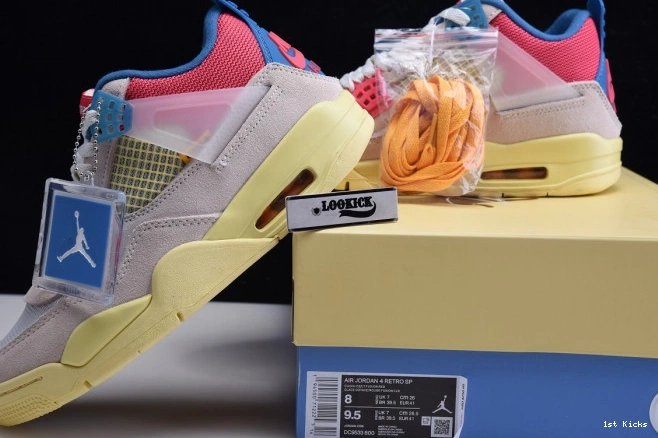 1st Kicks Shoes Retro 4 Ice Union Jordan Air Guava DC9533-800 0724